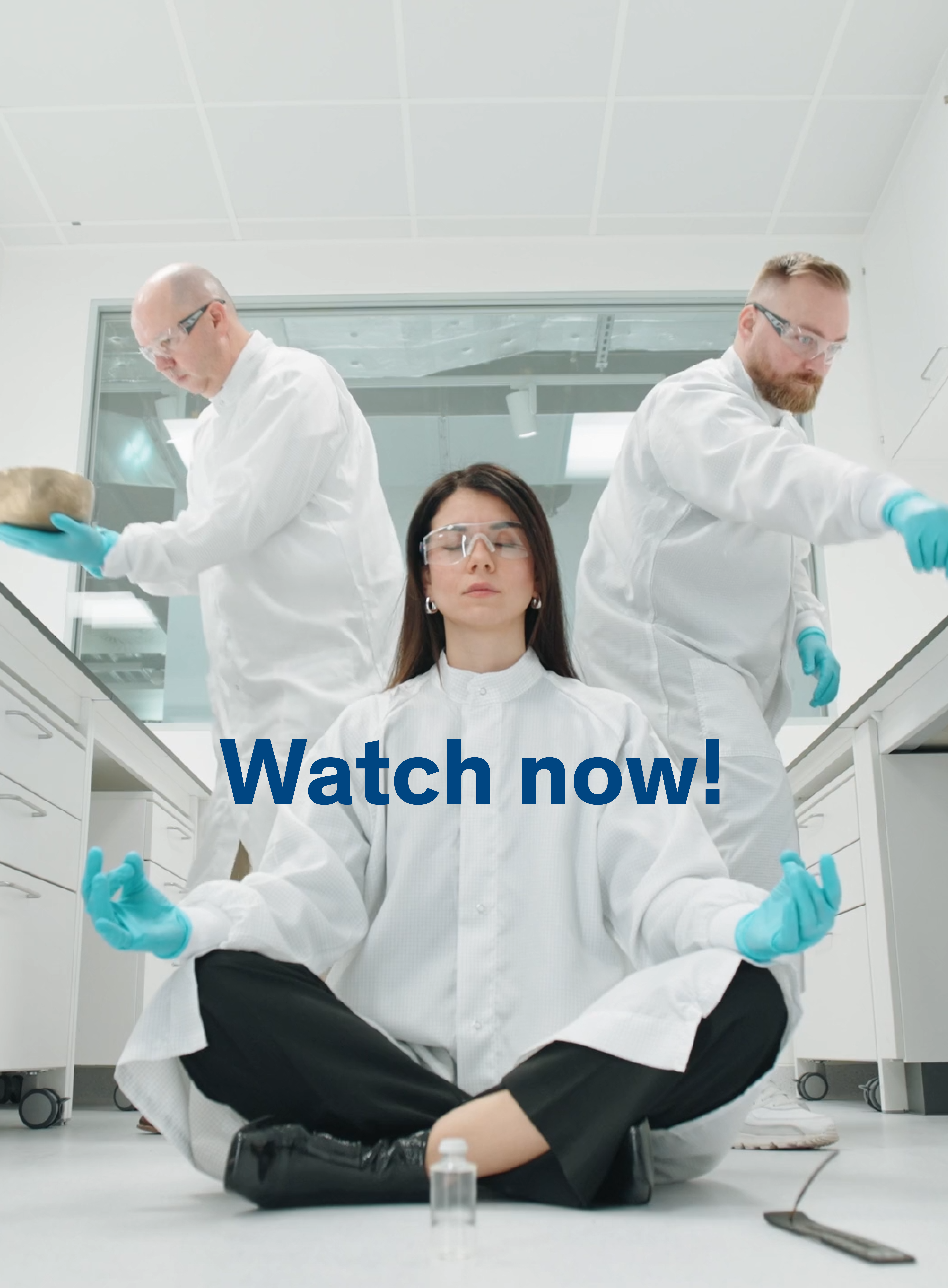 three scientists in the lab